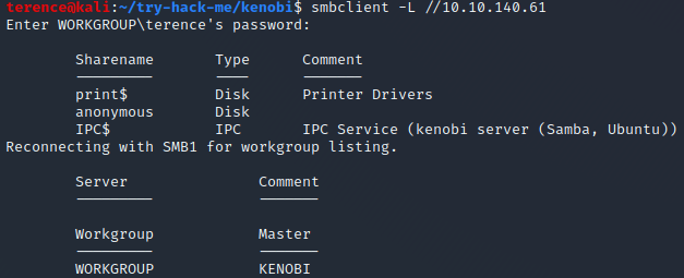 Kenobi Complete Write Up Beginner Level Cybersecurity Pentesting